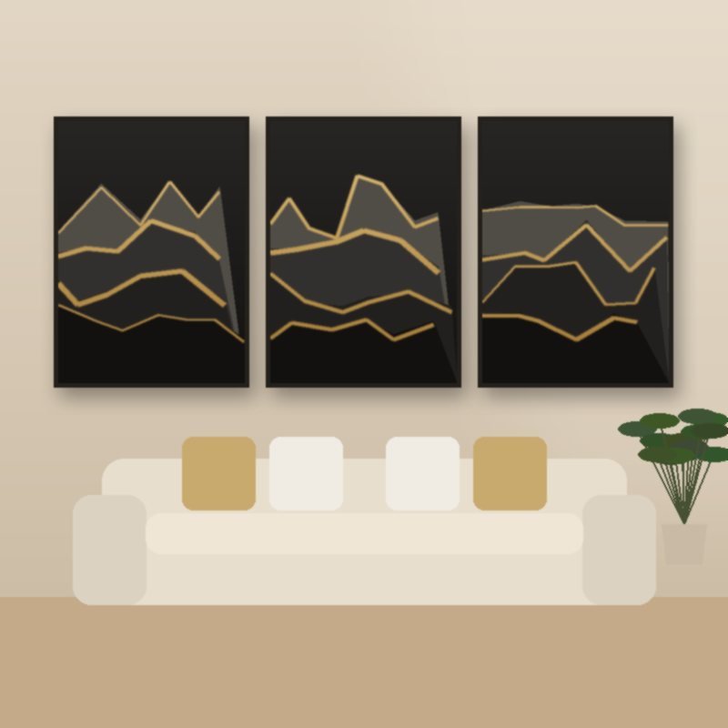 Black & Gold Abstract