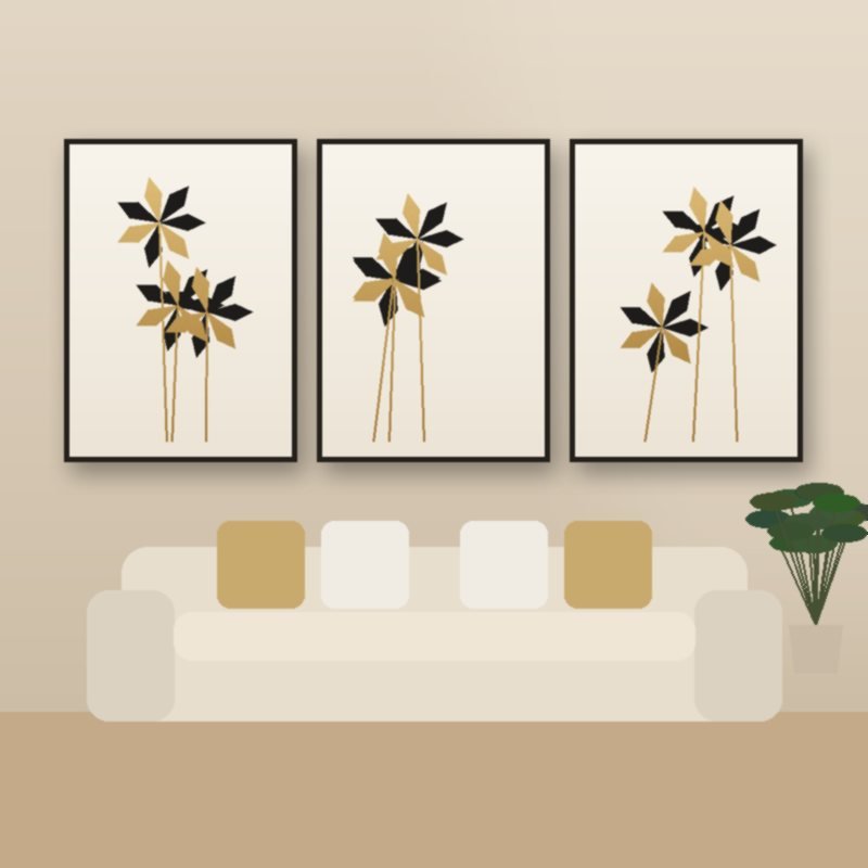 Floral Abstract Set