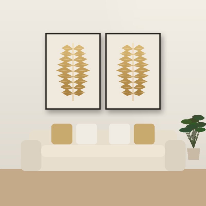 Golden Leaves Canvas