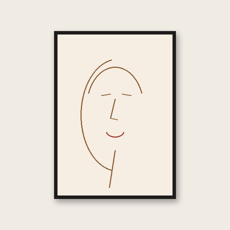 Minimal Line Face Art image 2