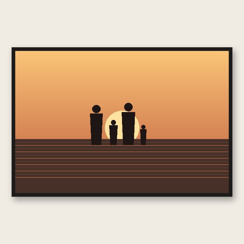 Sunset Family Canvas image 2