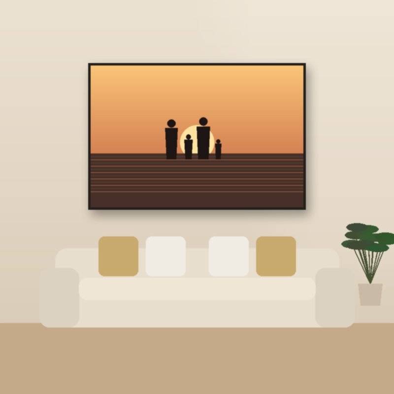 Sunset Family Canvas